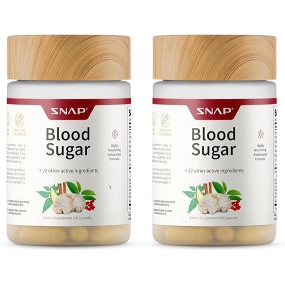 Snap Supplements Blood Sugar Blend CoQ10 & Cinnamon (2 Pack)