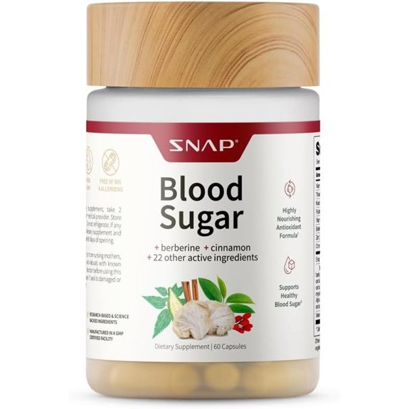 Snap Supplements Blood Sugar Blend with Berberine and Cinnamon