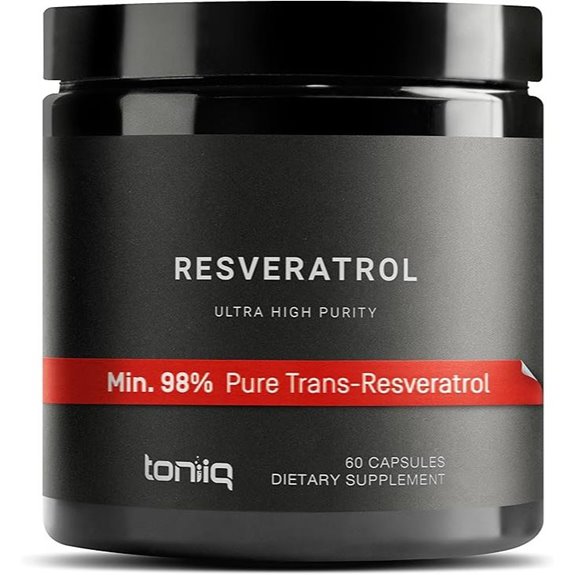 Toniiq 98% Trans-Resveratrol Capsules (60)
