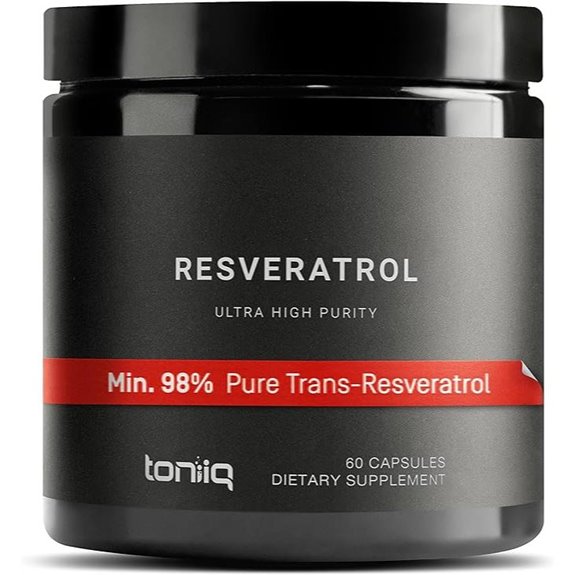 Toniiq Ultra High Purity Resveratrol Capsules 60 Caps