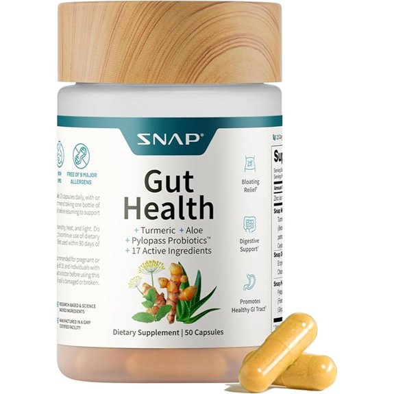 SNAP Gut Health Supplement: Turmeric & Probiotics (50 capsules)