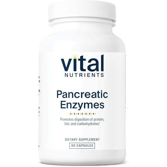 Vital Nutrients Pancreatic Enzymes 1000mg Digestive Supplement