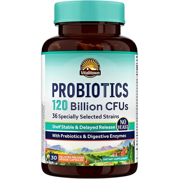 VITALITOWN Probiotics 120B CFU with Prebiotics & Enzymes