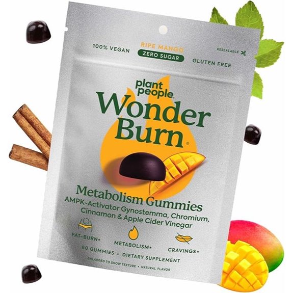 WonderBurn Metabolism & Cravings Gummies - Mango (60)