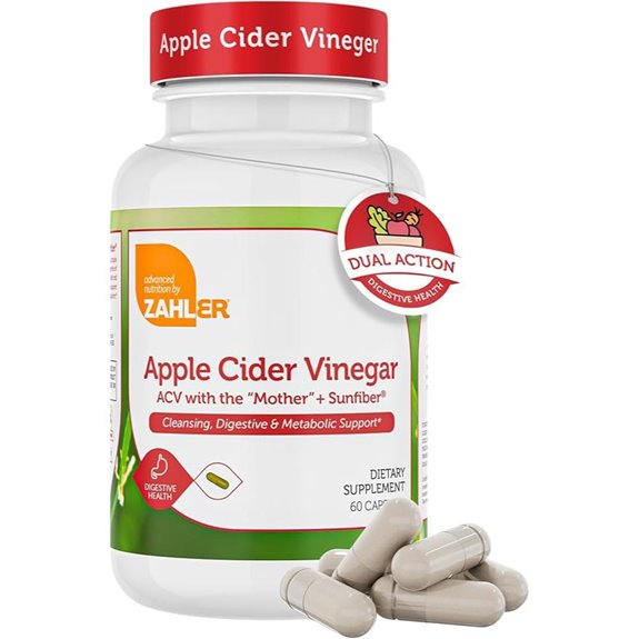 Zahler Apple Cider Vinegar Capsules with Fiber (60)