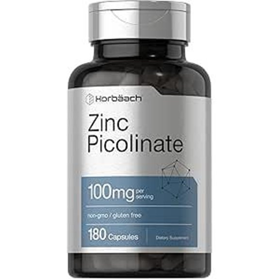 Zinc Picolinate 100mg - 180 Caps Non-GMO